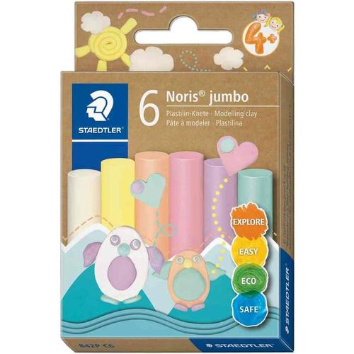 Staedtler P¿Te ¿ Modeler Plastiline Noris Jumbo, 6 Couleurs