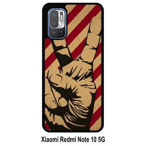Coque Xiaomi Redmi Note 10 5g - Pop Art Victory - Silicone - Noir