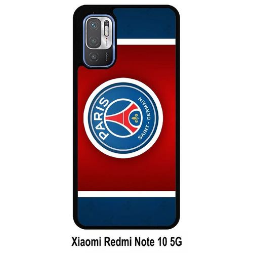 Coque Xiaomi Redmi Note 10 5g - Psg Paris Saint Germain 2 - Silicone - Noir