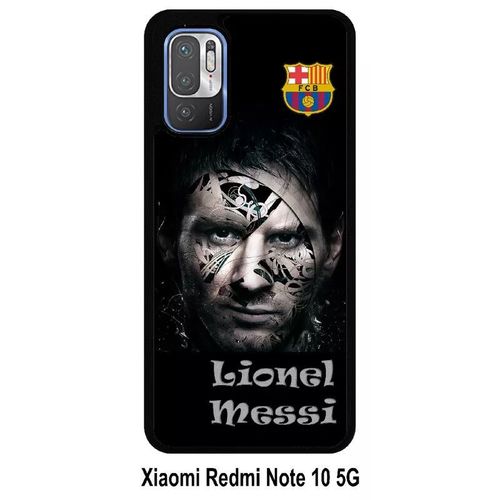 Coque Xiaomi Redmi Note 10 5g - Fc Barcelona Lionel Messi Abstract - Silicone - Noir