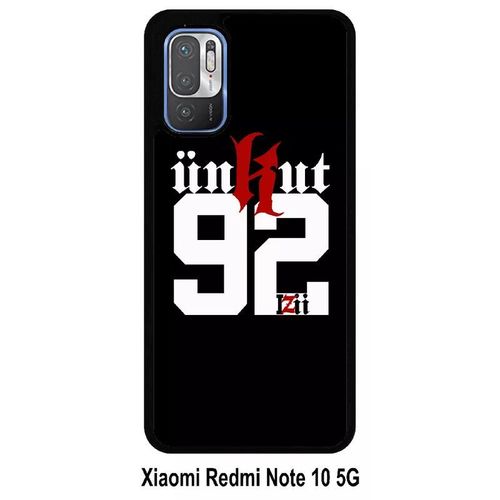 Coque Xiaomi Redmi Note 10 5g - Unkut Haut De Seine 92 - Silicone - Noir