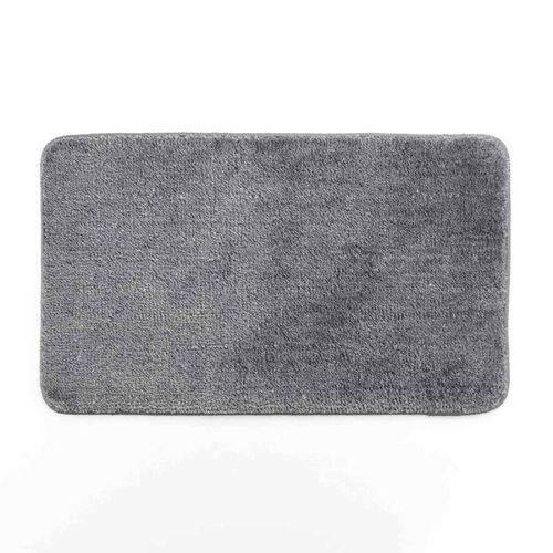Paris Prix - Tapis De Bain Microfibre "Métallisé" 45x75cm Gris