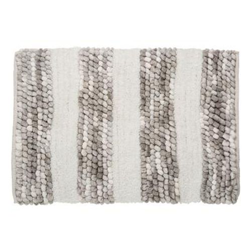 Tapis De Salle De Bain "Rayé" 50x75cm Gris
