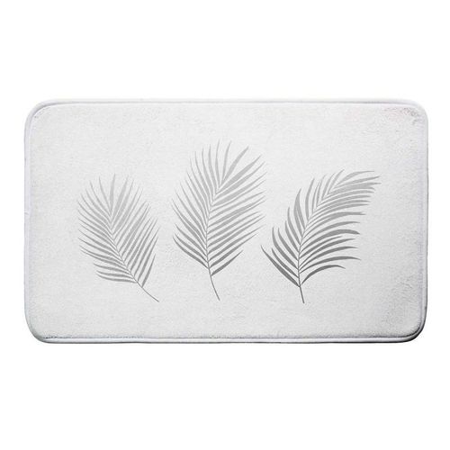 Paris Prix - Tapis De Bain Imprimé "Orbella" 45x75cm Blanc & Argent