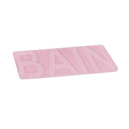 Paris Prix - Tapis De Bain Microfibre "Relief" 45x75cm Rose