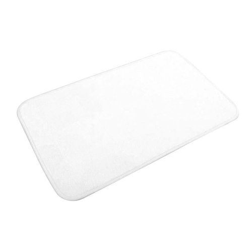 Paris Prix - Tapis De Bain Microfibre "Vitamine Ii" 45x75cm Blanc