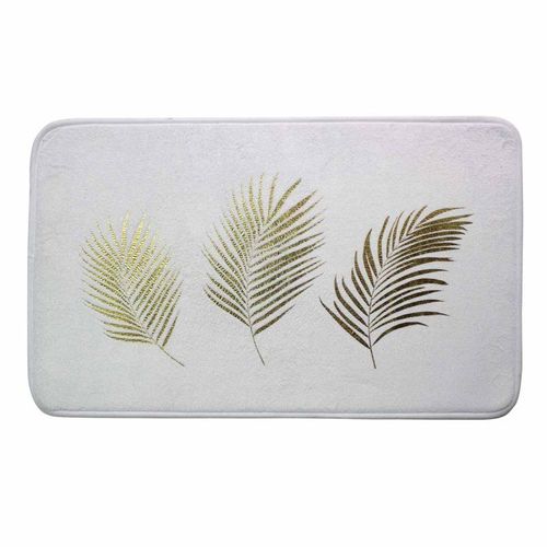Paris Prix - Tapis De Bain Imprimé "Orbella" 45x75cm Blanc