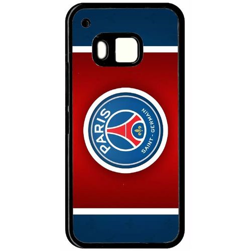 Coque Pour Smartphone - Club Psg Paris Saint Germain Bleu Blanc Rouge - Compatible Avec Htc One M9 - Plastique - Bord Noir