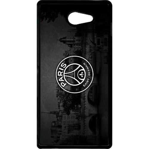 Coque Pour Smartphone - Club Psg Paris Saint Germain Vintage - Compatible Avec Sony Xperia M2 - Plastique - Bord Noir
