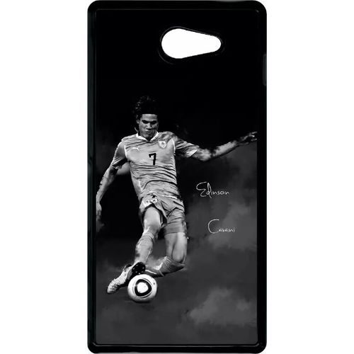 Coque Pour Smartphone - Fc Psg Cavani - Compatible Avec Sony Xperia M2 - Plastique - Bord Noir