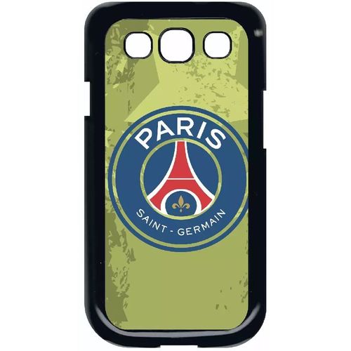 Coque Pour Smartphone - Blason Club Fc Paris Saint Germain - Compatible Avec Samsung I9305 Galaxy S Iii - Plastique - Bord Noir