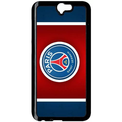 Coque Pour Smartphone - Club Psg Paris Saint Germain Bleu Blanc Rouge - Compatible Avec Htc One A9 - Plastique - Bord Noir