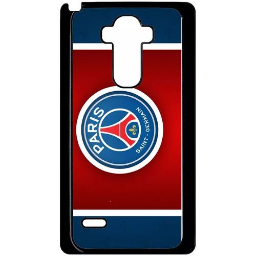 Coque Pour Smartphone - Club Psg Paris Saint Germain Bleu Blanc Rouge - Compatible Avec Lg G4 Stylus - Plastique - Bord Noir