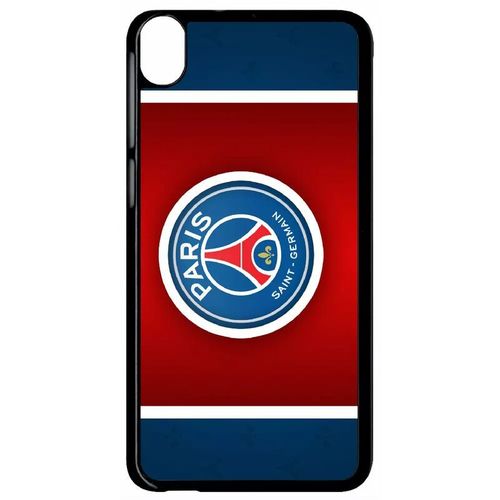 Coque Pour Smartphone - Club Psg Paris Saint Germain Bleu Blanc Rouge - Compatible Avec Htc Desire 820 - Plastique - Bord Noir