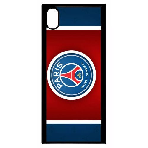Coque Pour Smartphone - Club Psg Paris Saint Germain Bleu Blanc Rouge - Compatible Avec Sony Xperia Xa1 - Plastique - Bord Noir