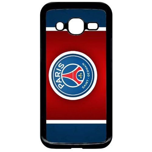 Coque Pour Smartphone - Club Psg Paris Saint Germain Bleu Blanc Rouge - Compatible Avec Samsung Galaxy J2 (2016) - Plastique - Bord Noir
