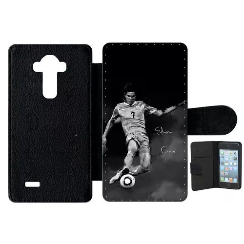 Etui A Rabat - Fc Psg Cavani - Compatible Avec Lg G4 - Simili-Cuir - Bord Noir