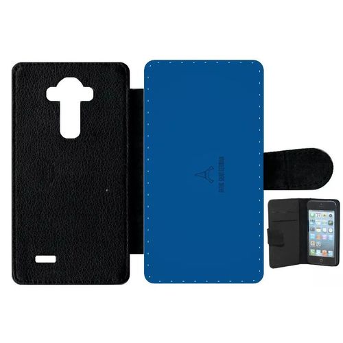 Etui A Rabat - Club Psg Paris Saint Germain Sombre - Compatible Avec Lg G4 - Simili-Cuir - Bord Noir
