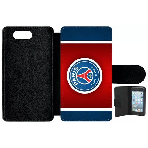 Etui A Rabat - Club Psg Paris Saint Germain Bleu Blanc Rouge - Compatible Avec Sony Xperia Z3 Compact - Simili-Cuir - Bord Noir