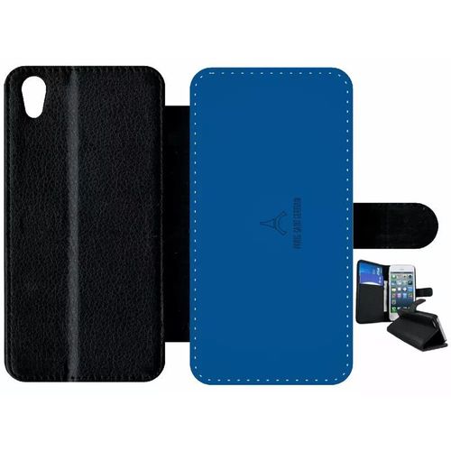 Etui A Rabat - Club Psg Paris Saint Germain Sombre - Compatible Avec Sony Xperia X Performance - Simili-Cuir - Bord Noir