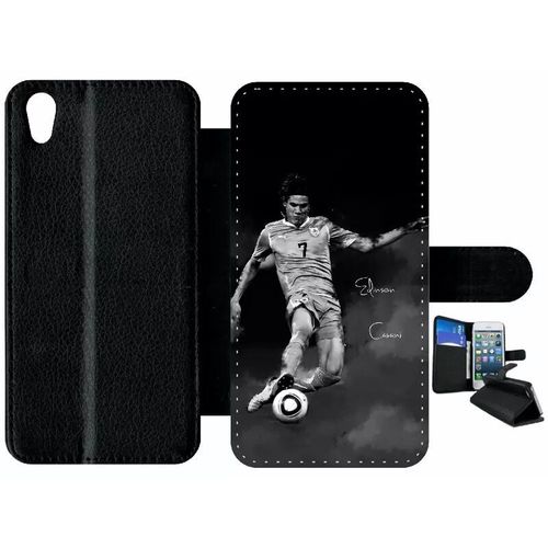 Etui A Rabat - Fc Psg Cavani - Compatible Avec Sony Xperia X Performance - Simili-Cuir - Bord Noir