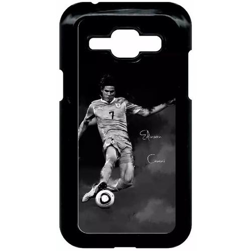 Coque Pour Smartphone - Fc Psg Cavani - Compatible Avec Samsung Galaxy J1 4g - Plastique - Bord Noir