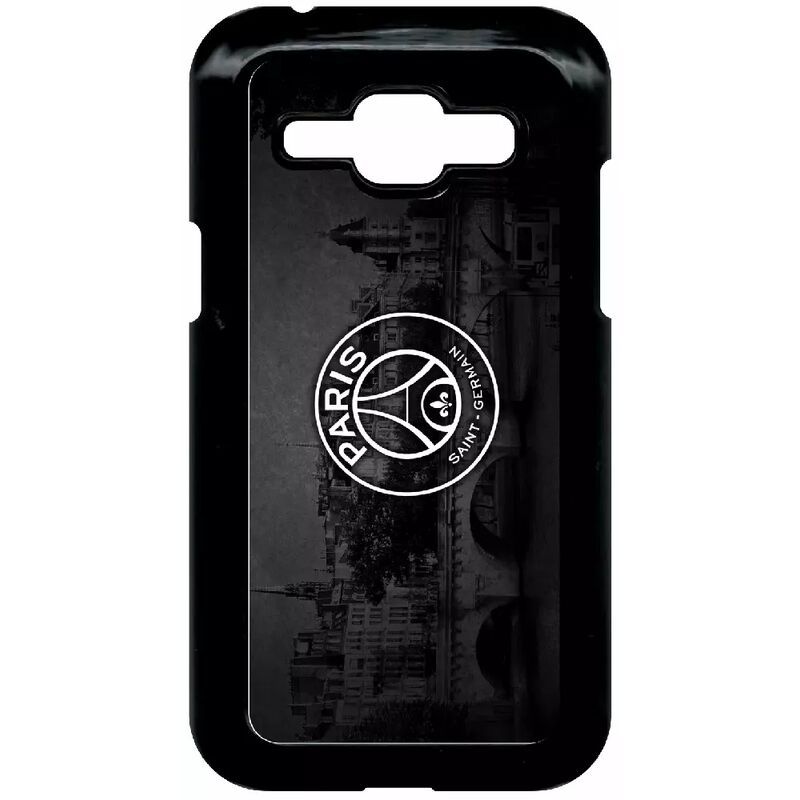 Coque Pour Smartphone - Club Psg Paris Saint Germain Vintage - Compatible Avec Samsung Galaxy J1 4g - Plastique - Bord Noir