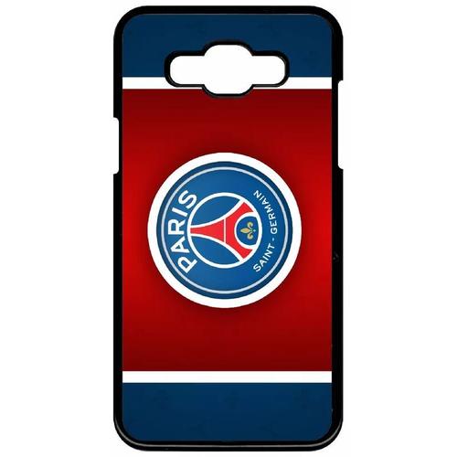 Coque Pour Smartphone - Club Psg Paris Saint Germain Bleu Blanc Rouge - Compatible Avec Samsung Galaxy Grand 3 - Plastique - Bord Noir