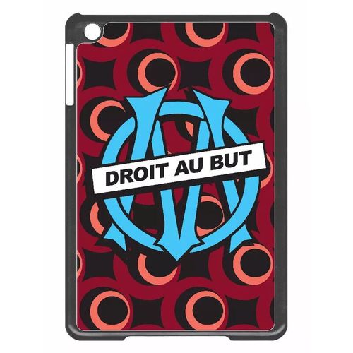 Coque Pour Tablette - Blason Club Fc Olympique De Marseilles - Compatible Avec Apple Ipad Mini 2 - Plastique - Bord Noir