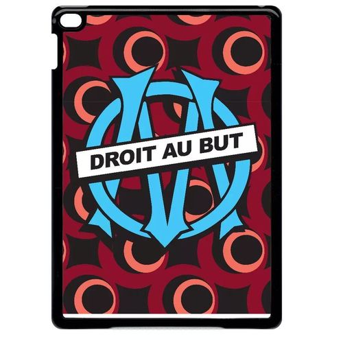Coque Pour Smartphone - Blason Club Fc Olympique De Marseilles - Compatible Avec Apple Ipad Air 2 - Plastique - Bord Noir