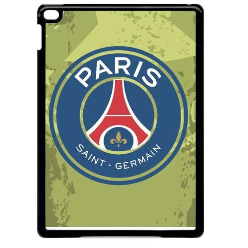 Coque Pour Smartphone - Blason Club Fc Paris Saint Germain - Compatible Avec Apple Ipad Air 2 - Plastique - Bord Noir