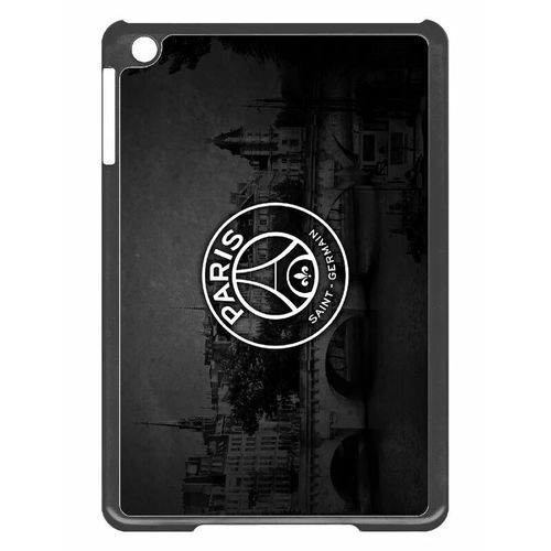 Coque Pour Smartphone - Club Psg Paris Saint Germain Vintage - Compatible Avec Apple Ipad Mini - Plastique - Bord Noir