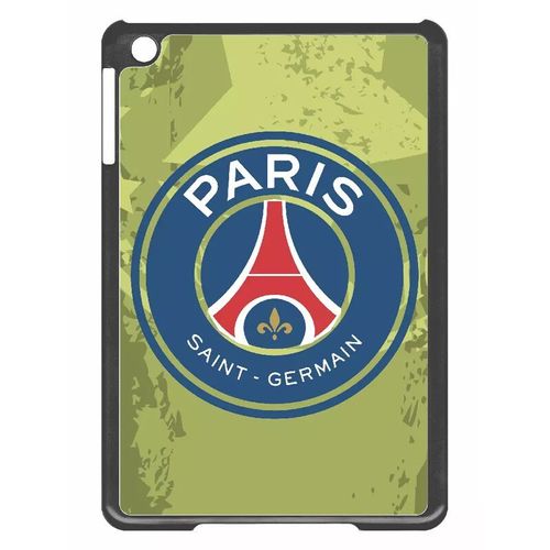 Coque Pour Smartphone - Blason Club Fc Paris Saint Germain - Compatible Avec Apple Ipad Mini - Plastique - Bord Noir