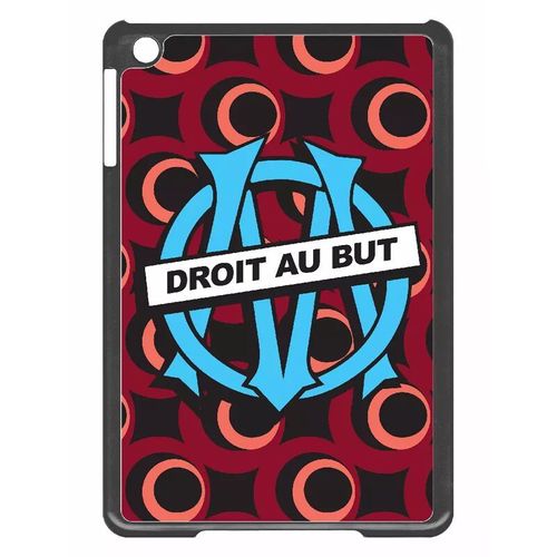 Coque Pour Smartphone - Blason Club Fc Olympique De Marseilles - Compatible Avec Apple Ipad Mini - Plastique - Bord Noir
