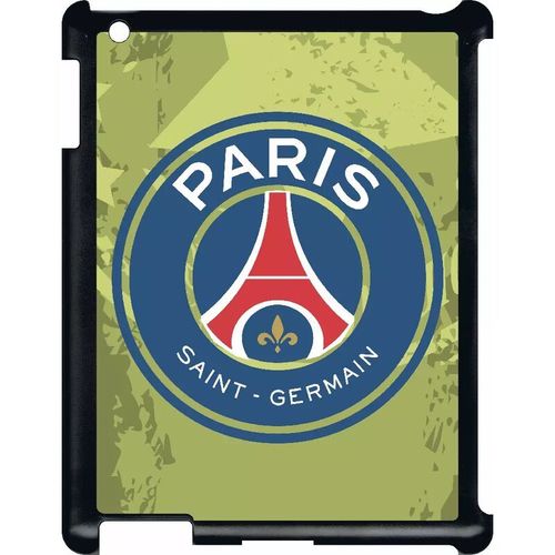 Coque Pour Smartphone - Blason Club Fc Paris Saint Germain - Compatible Avec Apple Ipad 3 - Plastique - Bord Noir