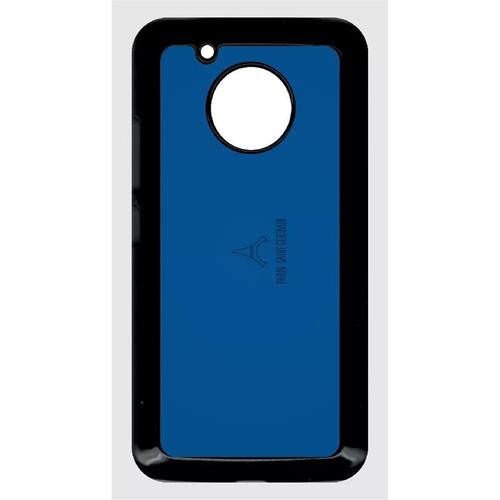 Coque Pour Smartphone - Club Psg Paris Saint Germain Sombre - Compatible Avec Motorola Moto G5 - Plastique - Bord Noir