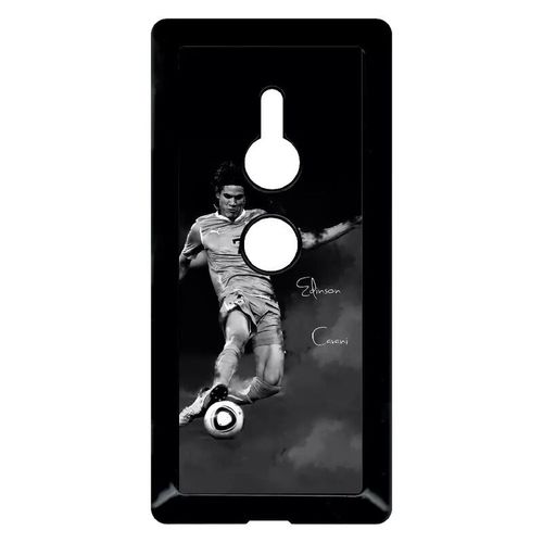 Coque Pour Smartphone - Fc Psg Cavani - Compatible Avec Sony Xperia Xz2 - Plastique - Bord Noir