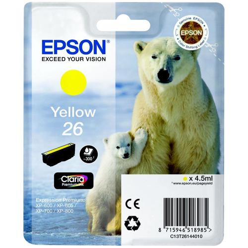 Cartouche d'encre Epson T2614 Jaune Série Ours Polaire