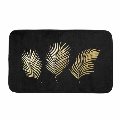 Paris Prix - Tapis De Bain Imprimé "Orbella" 45x75cm Noir