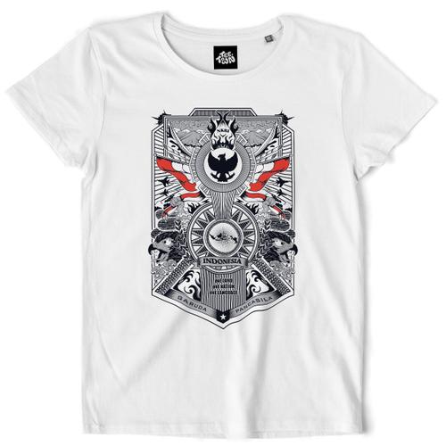 Teetown - T Shirt Femme - Indonesia Art - Nation Garuda Shepard Fairey Sanskrit Proud Pancagila Obey - 100% Coton Bio