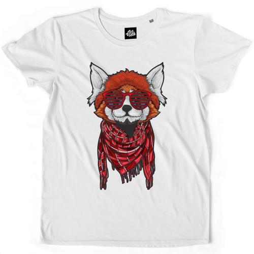 Teetown - T Shirt Homme - Hipster Corgi - Animal Furry Renard Hype Fashion Fennec - 100% Coton Bio