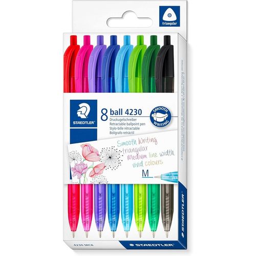 Staedtler Stylo ¿ Bille R¿Tractable Ball 4230 M, ¿Tui De 8