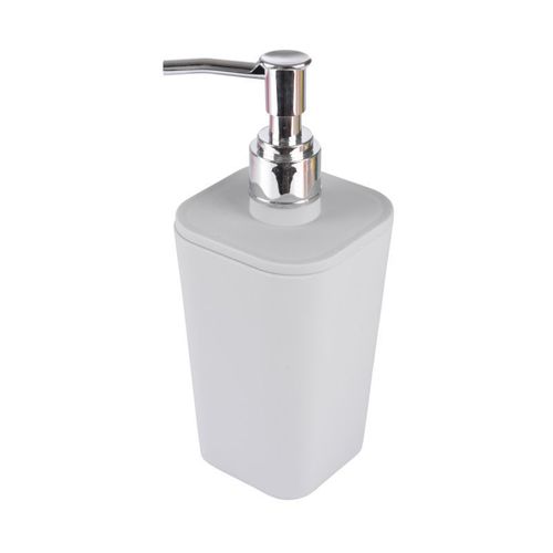 Paris Prix - Distributeur De Savon Soft Touch "Vitamine Ii" 17cm Gris Clair