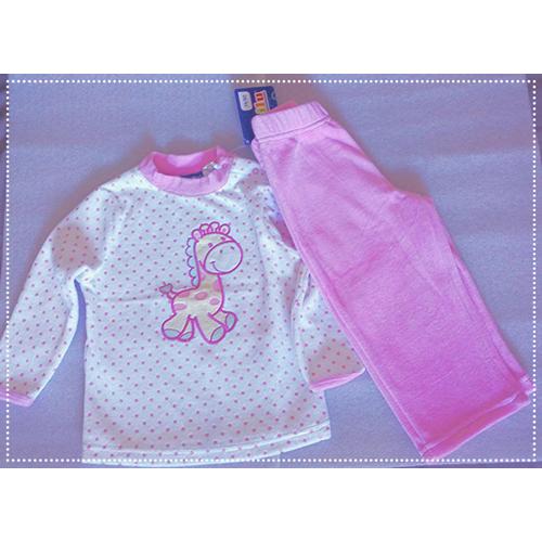 Pyjama 100% Neuf - 6 / 12 Mois ( Taille 74 / 80 ) - Tout Doux En Velours Pour Bébé Fille - Haut Blanc À Pois Imprimé Brodé Animal Girafe Jaune Rose Vert Pantalon Uni - Dors-Bien Gigoteuse Grenouillère