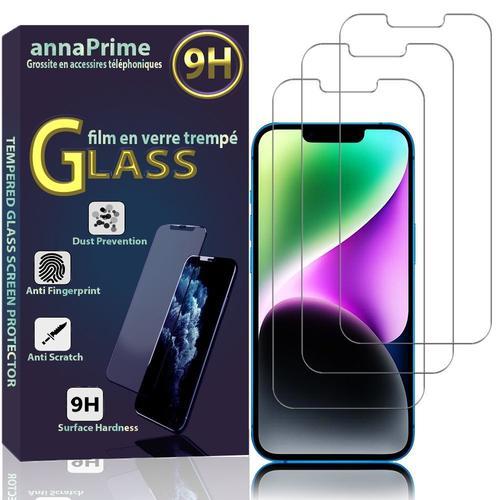 Lot / Pack De 3 Films Verre Trempé Pour Apple Iphone 14 6.1" Protection D'écran