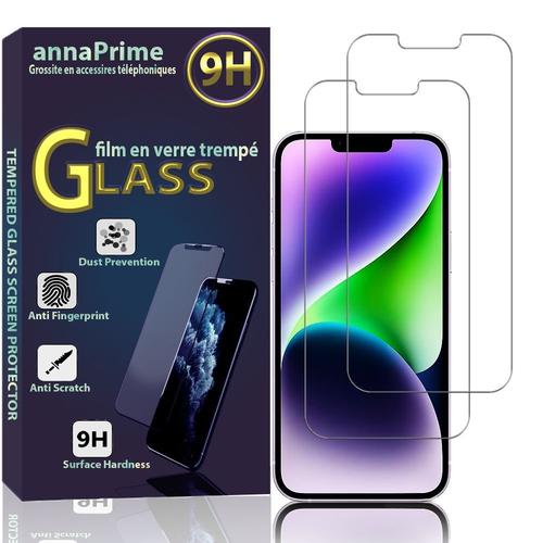 Lot / Pack De 2 Films Verre Trempé Pour Apple Iphone 14 Plus 6.7" Protection D'écran