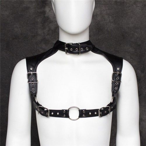 Harnais Avec Sangle En Cuir Pu Noir, Ceinture, Poitrine Ouverte, Harnais Pour Homme, Bondage De Retenue, Jeux Pour Adultes, Jouet Sexuel Gay Bdsm