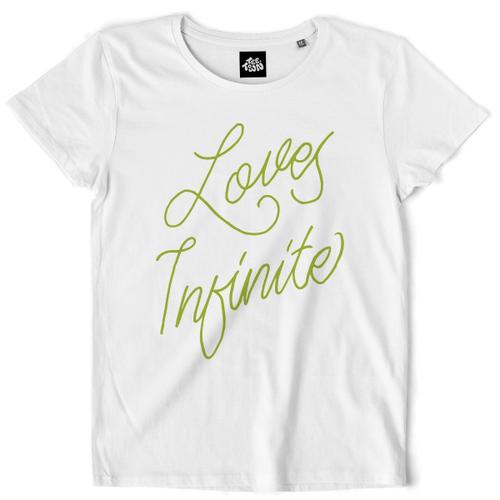 Teetown - T Shirt Femme - Amour Infini - Kissing Couple Babe Forever Coeur Câlin - 100% Coton Bio