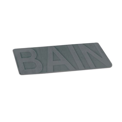 Paris Prix - Tapis De Bain Microfibre "Relief" 45x75cm Anthracite