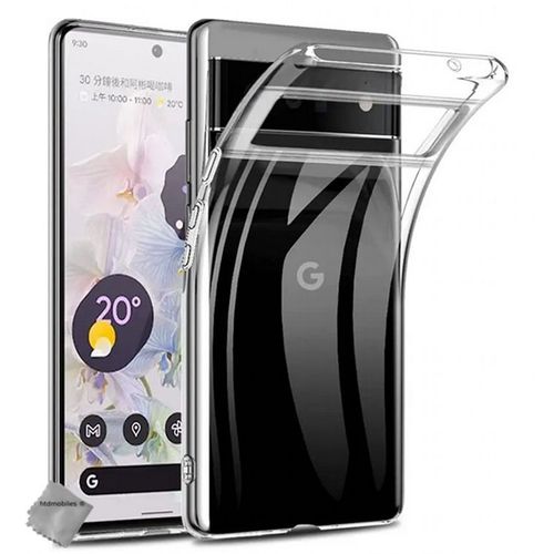 Coque Pour Google Pixel 6a 5g - Housse Etui Silicone Gel Fine + Verre Trempe - Transparent Tpu